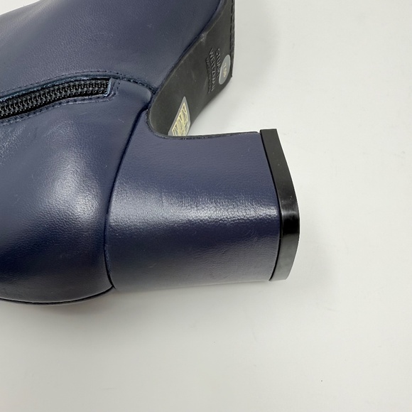 New Stuart Weitzman Milla 60 Leather Bootie Blue Sz 7.5 - Picture 13 of 15